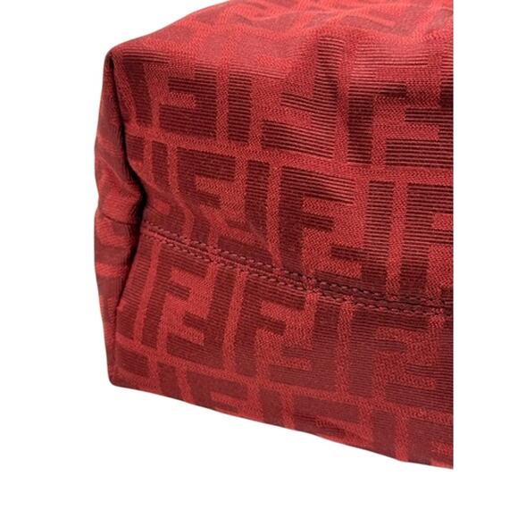 Fendi Red Zucca Chefs bag*Red Canvas & Leather*BEAUTIFUL CONDITION - Picture 14 of 16